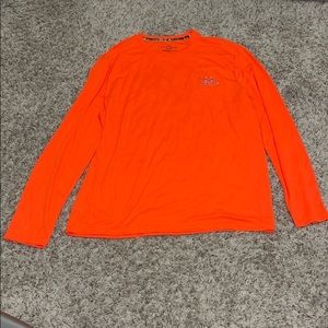 Mens Hunting Shirt Realtree Orange XL Long Sleeve Tee Crew Neck Tagless